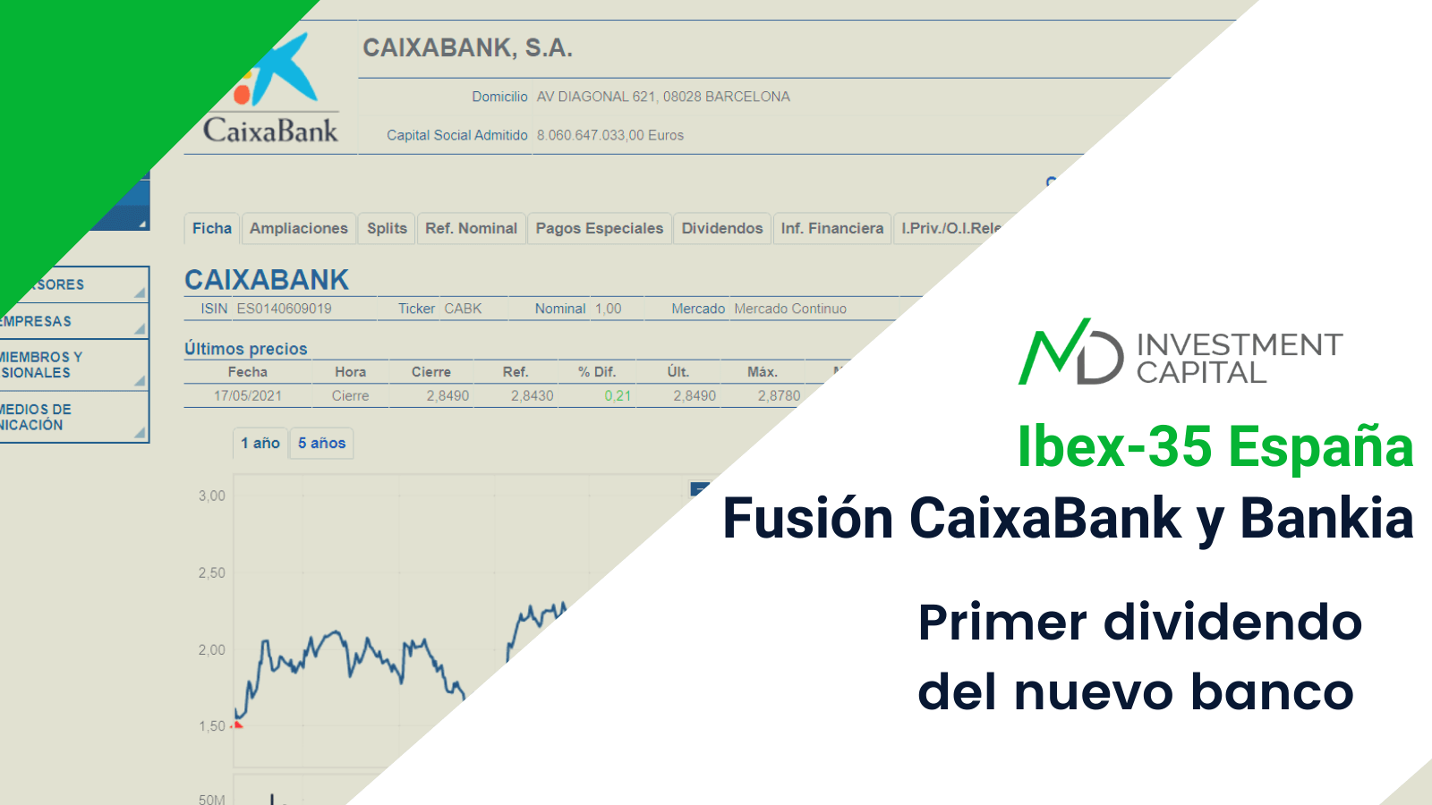 Fusión CaixaBank y Bankia primer dividendo del nuevo banco